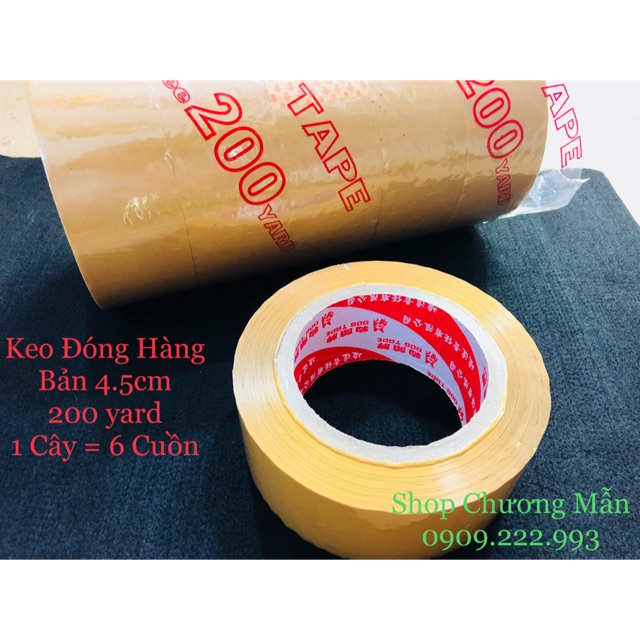 1 Cuộn Băng Keo Đục Đóng Hàng Dán Thùng 200Yard