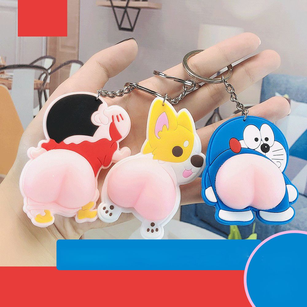 Móc Chìa Khóa Hình Mông To Chống Va Chạm Bằng Acrylic Dễ Thương