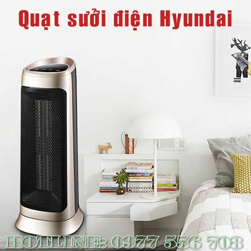 Máy sưởi ⚡𝐅𝐑𝐄𝐄 𝐒𝐇𝐈𝐏⚡ Quạt sưởi gốm gia đình Huyndai công suất 2000W tự tắt khi nghiêng đổ - SLC.VN