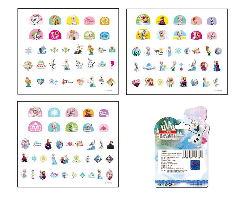 Set 170 Sticker Dán Trang Trí Móng Tay Hình Nhân Vật Phim Hoạt Hình Frozen