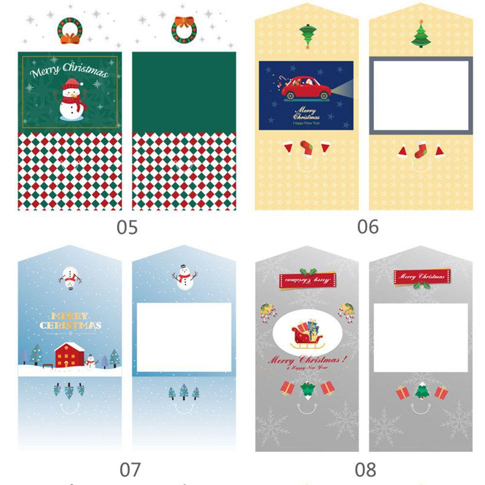 Set 1 / 10 Giấy In Họa Tiết Giáng Sinh Dễ Thương Dùng Trang Trí