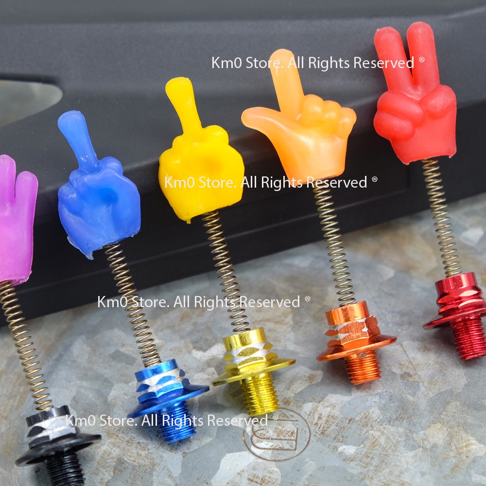 01 Ốc Chân Kính Chiếu Hậu Lò Xo NGÓN TAY - MÀU NGẪU NHIÊN