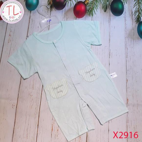 Thời trang trẻ em - Bộ Bodysuit thun ngắn cho bé túi hình gấu - Quần áo bé trai - Bộ bé trai - Quần áo bé gái - Bộ bé gá