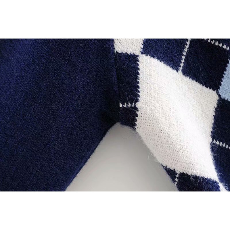 Áo Cardigan Tay Dài Dệt Kim Cổ V Họa Tiết Quả Trám Phong Cách Cổ Điển - Len Cao Cấp - Elizabeth Cardigan