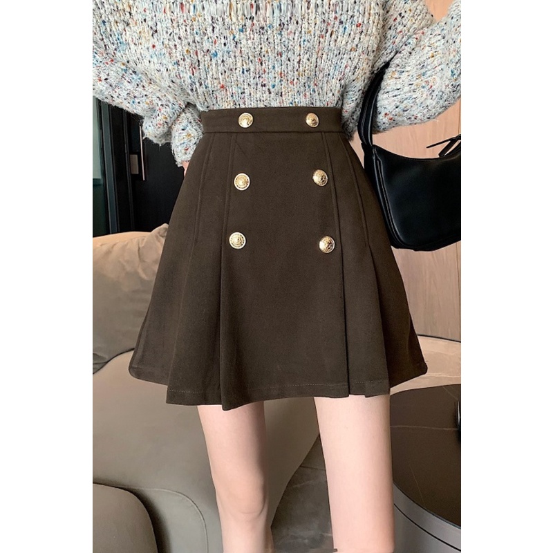 Chân Váy Xòe Cúc Đồng Siêu Xinh Phong Cách Sang Chảnh_ Hàng ORDER