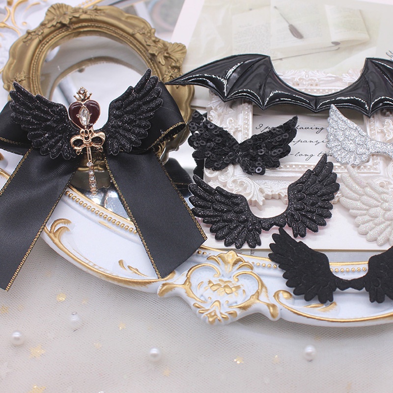 Phụ kiện cánh - Nguyên liệu trang trí ribbon rosette,phụ kiện cho nendoll không có đồ gắn kèm