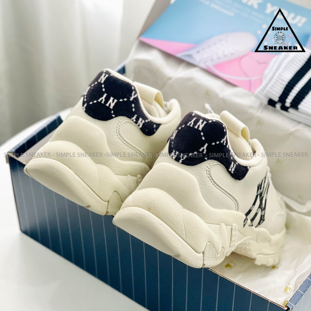 Giày MLB NY Mono Heel Chính Hãng 🔴SIMPLE SNEAKER🔴 MLB Big Ball Chunky Mono Heel New York Yankees Auth