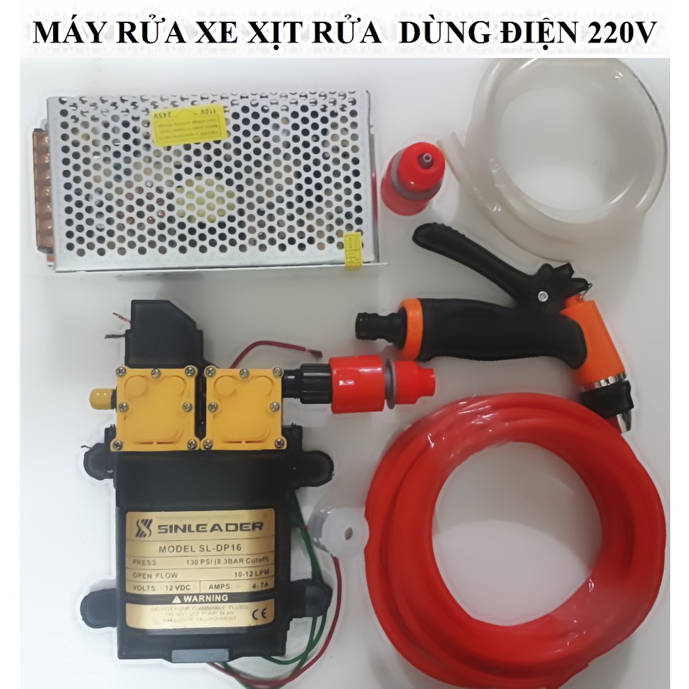 BỘ MÁY RỬA XE 220v - Máy Bơm Đôi