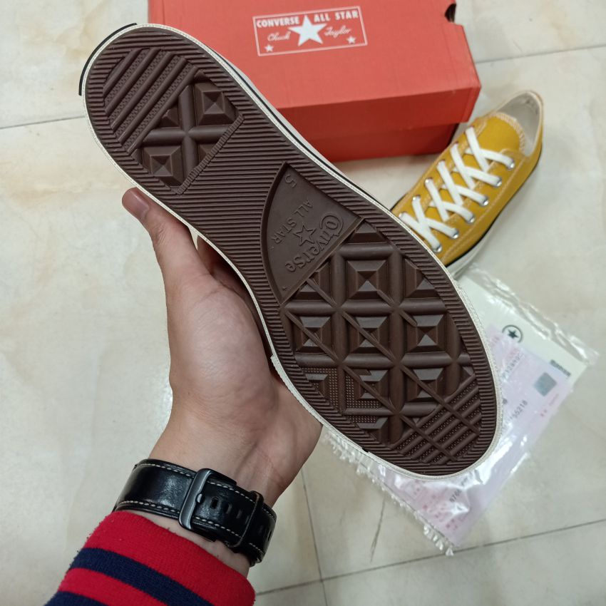 Giày sneaker converse 1970s màu vàng nam nữ cổ thấp