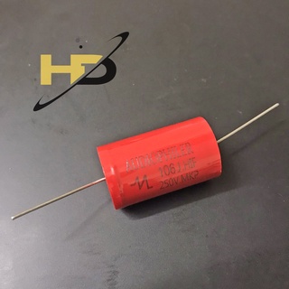 Tụ treble 10uf 250v 106j phân tần, tụ audio không phân cực màu đỏ