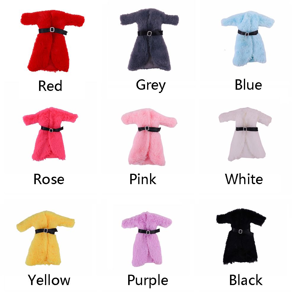 Áo Khoác Lông Dáng Dài 26-30cm Thời Trang Mùa Đông Cho Búp Bê Nhiều Màu Sắc