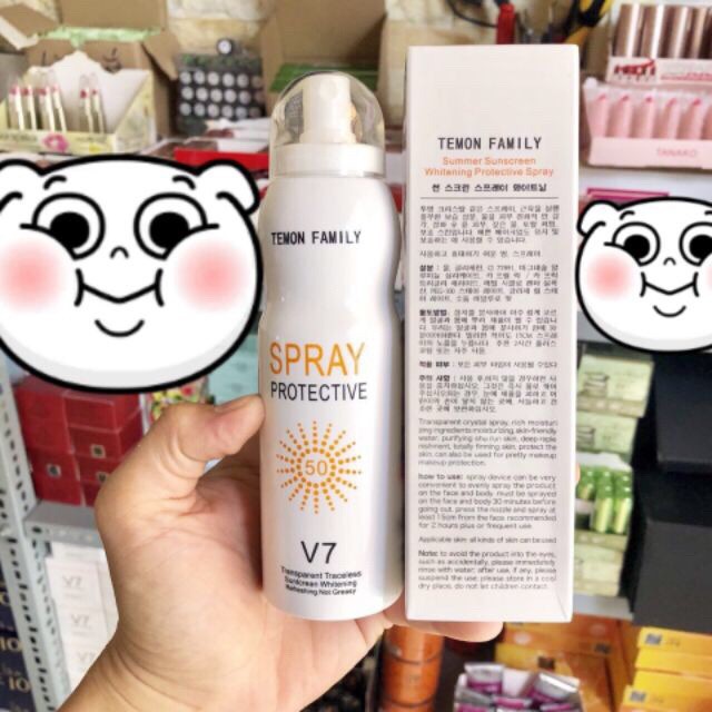 (NEW) Kem chống nắng dạng xịt Spray Protective V7 (HÌNH CHỤP THẬT) hàng mới
