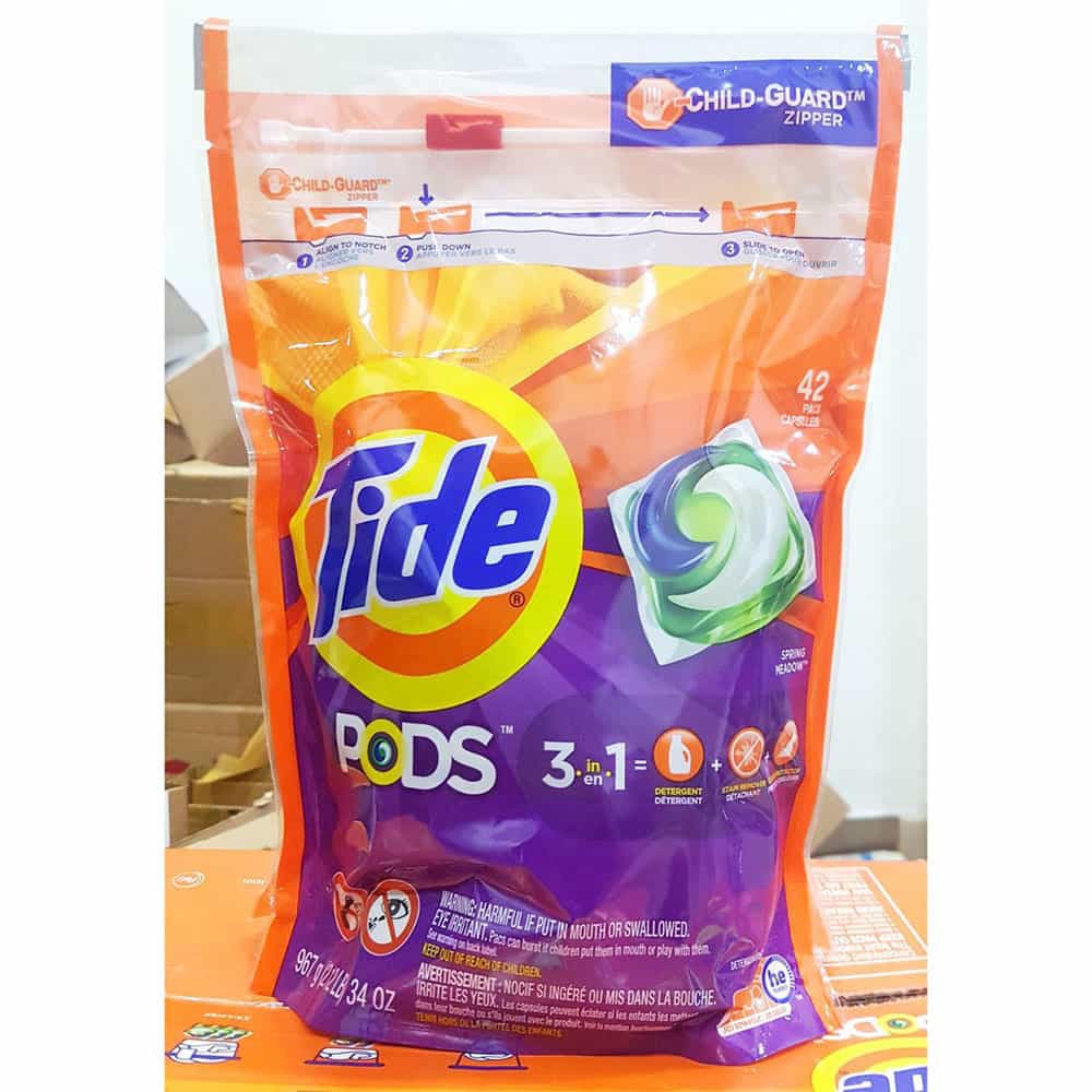 Viên Giặt Quần Áo Tide Pods 3in1 Mỹ - Túi 42 Viên