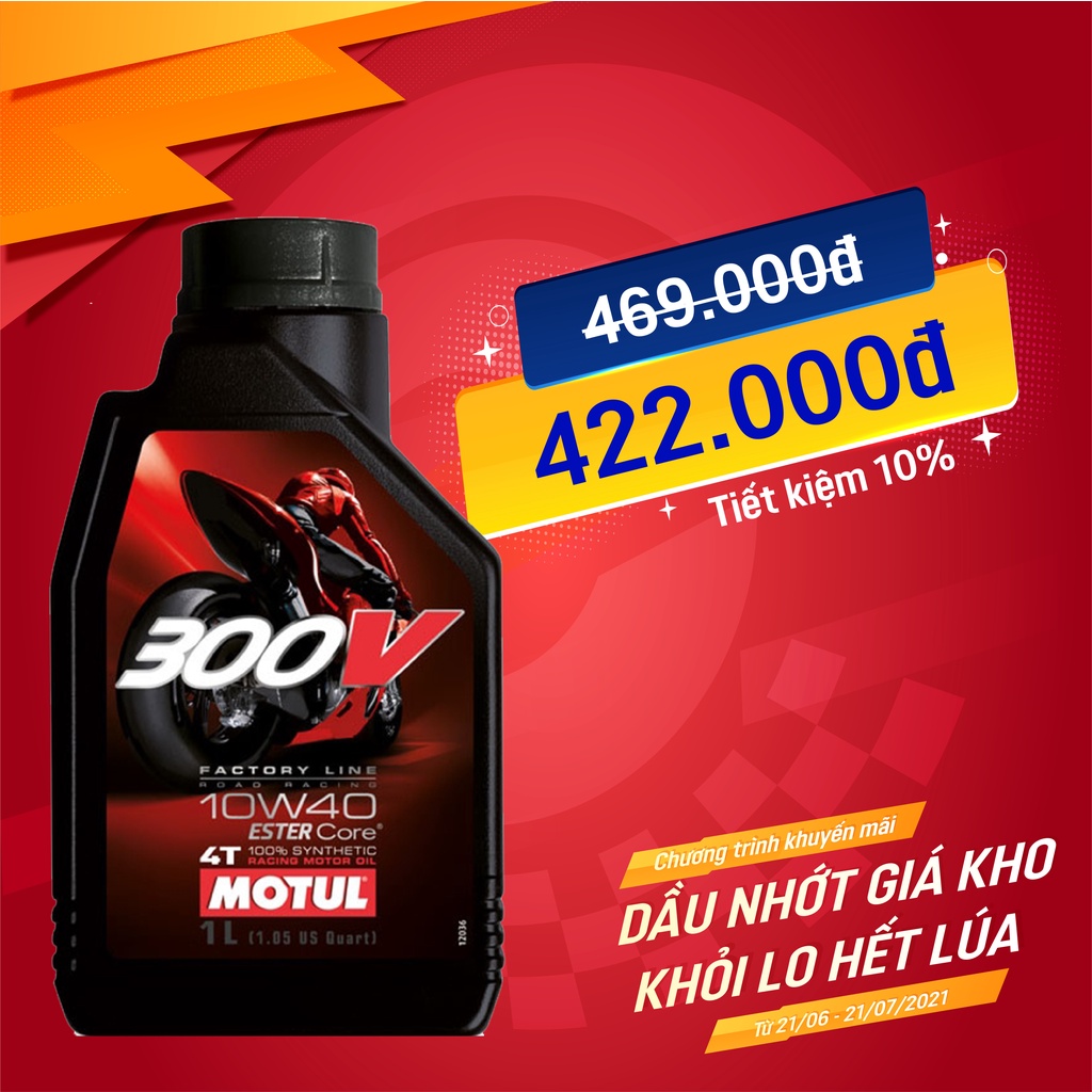 Dầu nhớt Motul 300V 10w40 France 1L