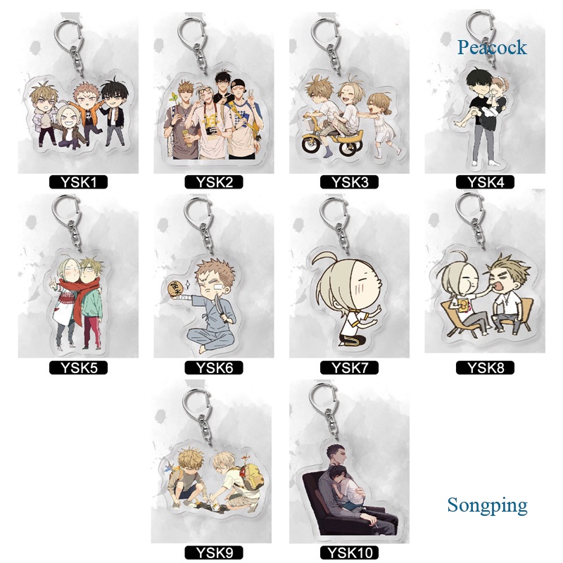 Móc khóa hai mặt bằng acrylic hình nhân vật anime 19 Days thích hợp làm quà tặng