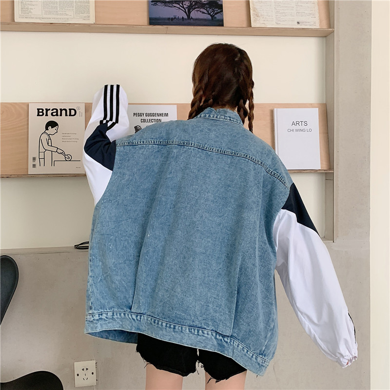 Áo Khoác Denim Nữ Oversize Phong Cách Hàn Quốc