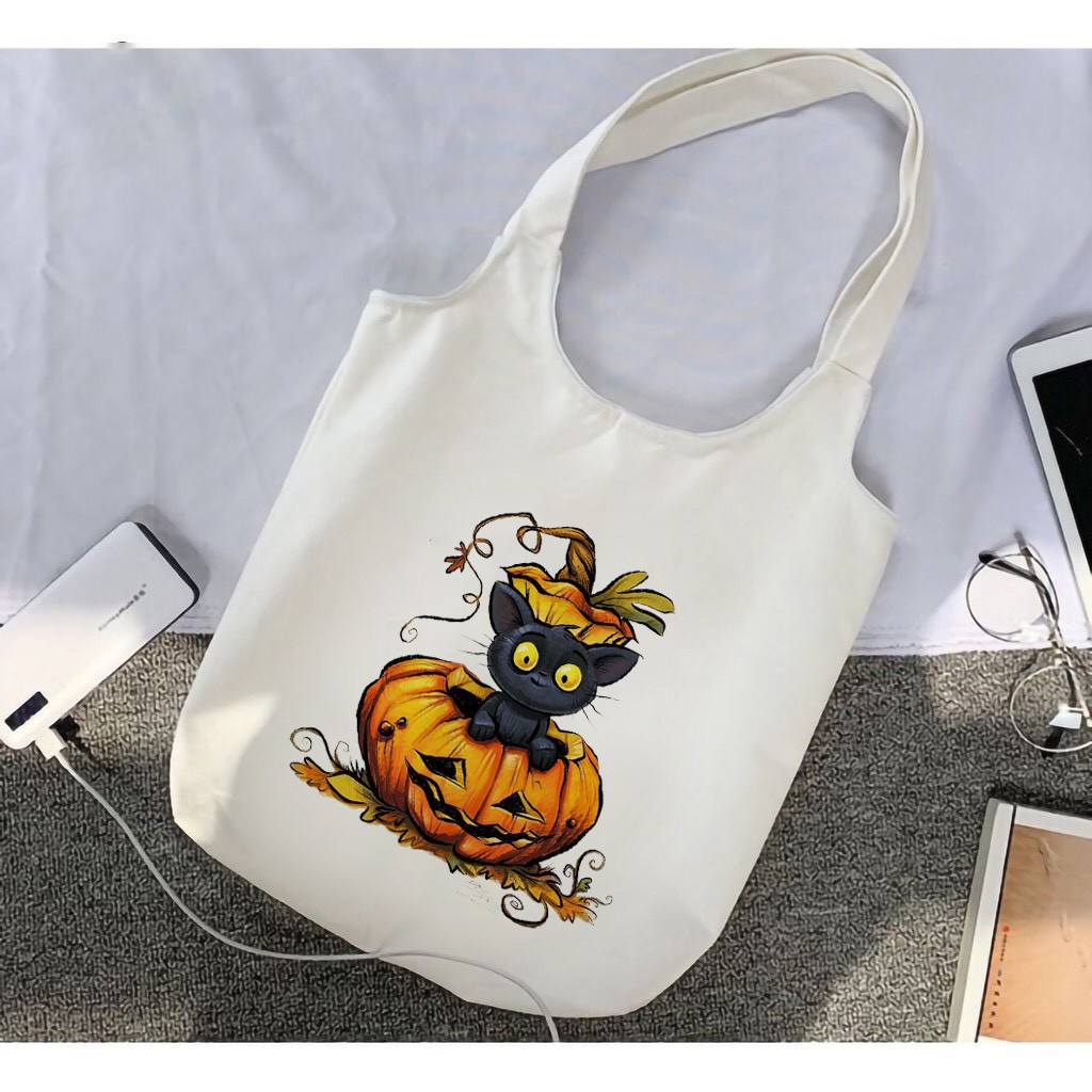 TÚI TOTE BẦU HALLOWEEN ĐÁNG YÊU