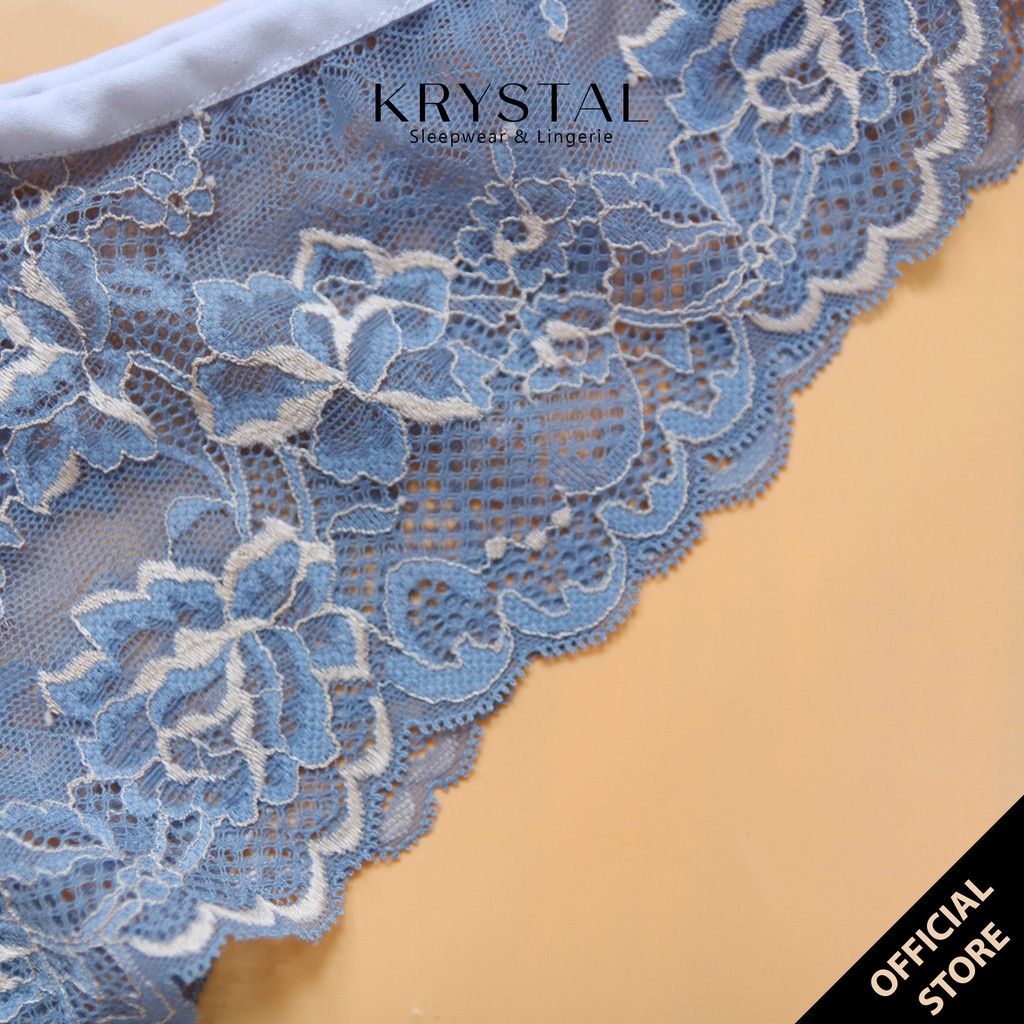 Quần lót ren Cánh Bướm sexy gợi cảm màu xanh KRYSTAL KQ15 | BigBuy360 - bigbuy360.vn