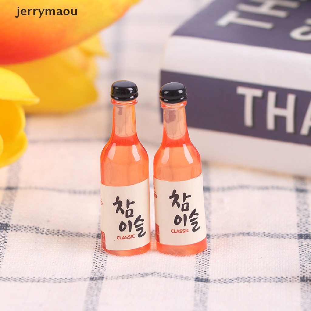 Set 10 Chai Bia Bằng Nhựa Resin Tỷ Lệ 1 / 12 Dùng Trang Trí Nhà Búp Bê