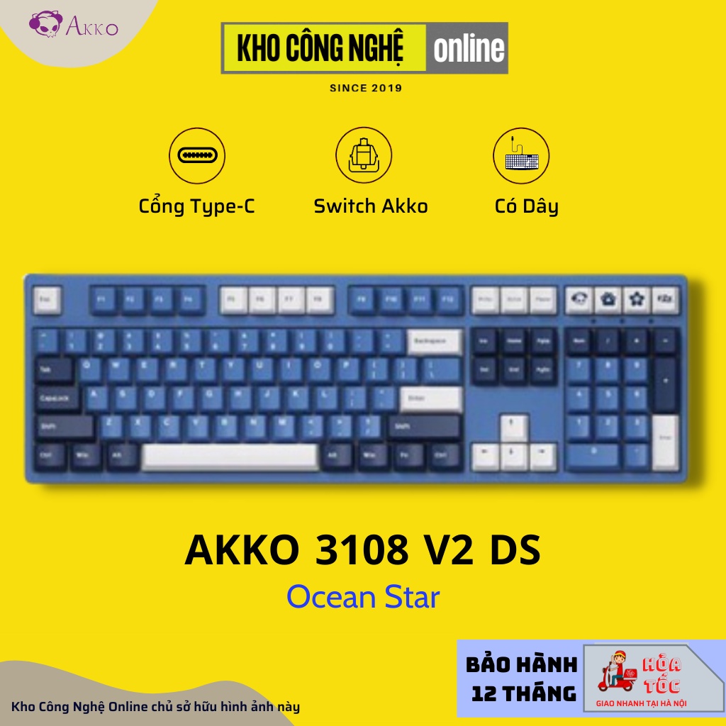 Bàn phím cơ AKKO 3108 v2 DS Ocean Star (AKKO sw v2)