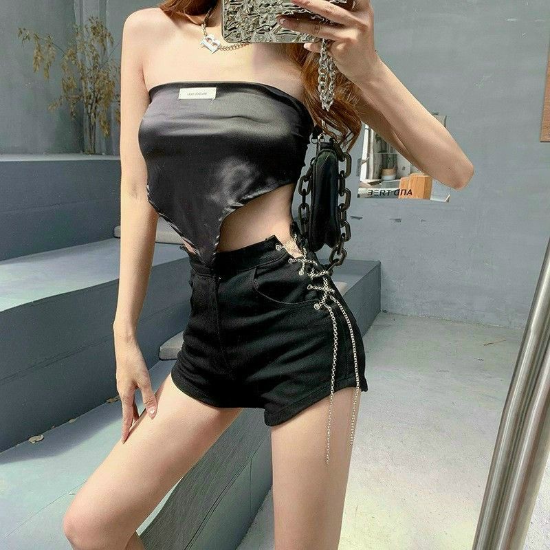 Quần shorts jean , kaki đan dây xích bên cực hot , chất co giãn nhẹ ( ảnh thật ) alohashop