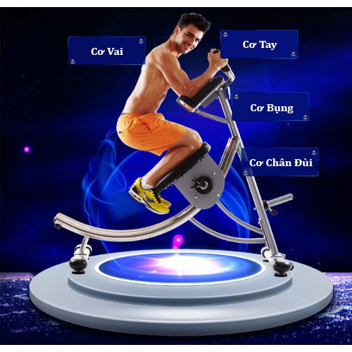 Máy tập cơ bụng cao cấp - Máy tập thể dục giảm mỡ bụng - Máy tập gym đa năng tại nhà - Chất liệu thép chịu lực cao