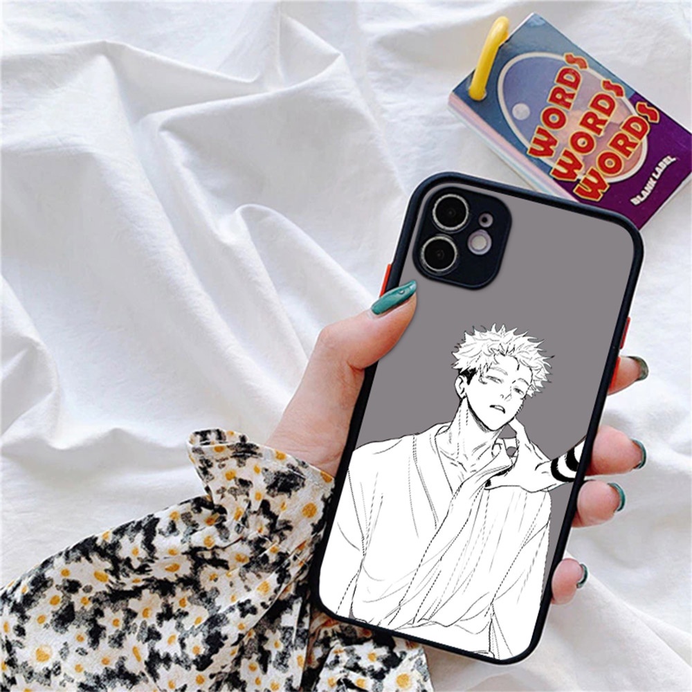 Ốp Điện Thoại Nhựa PC Cứng Mặt Nhám Hình Jujutsu Kaisen Cho iPhone 11 Pro Max 12 13 7 8 Plus SE 2022