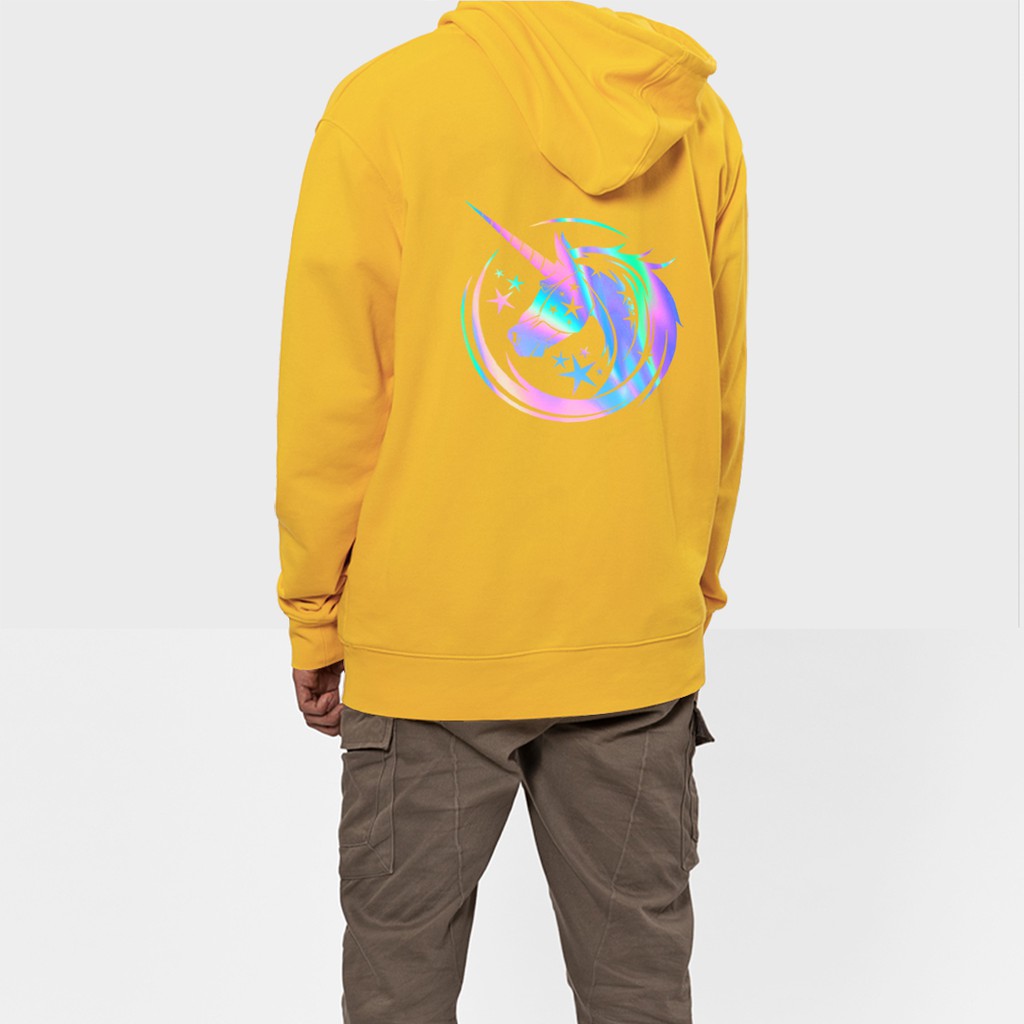 Aó khoác nỉ Hoodie phản quang Kỳ Lân, Áo khoác nỉ nam nữ họa tiết hình cá tính - PQ37KN | BigBuy360 - bigbuy360.vn