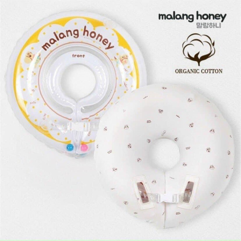 &lt; Sẵn &gt; Phao bơi cổ Malang Honey vỏ Organic Hàn quốc cho bé từ 3 tháng -2 tuổi
