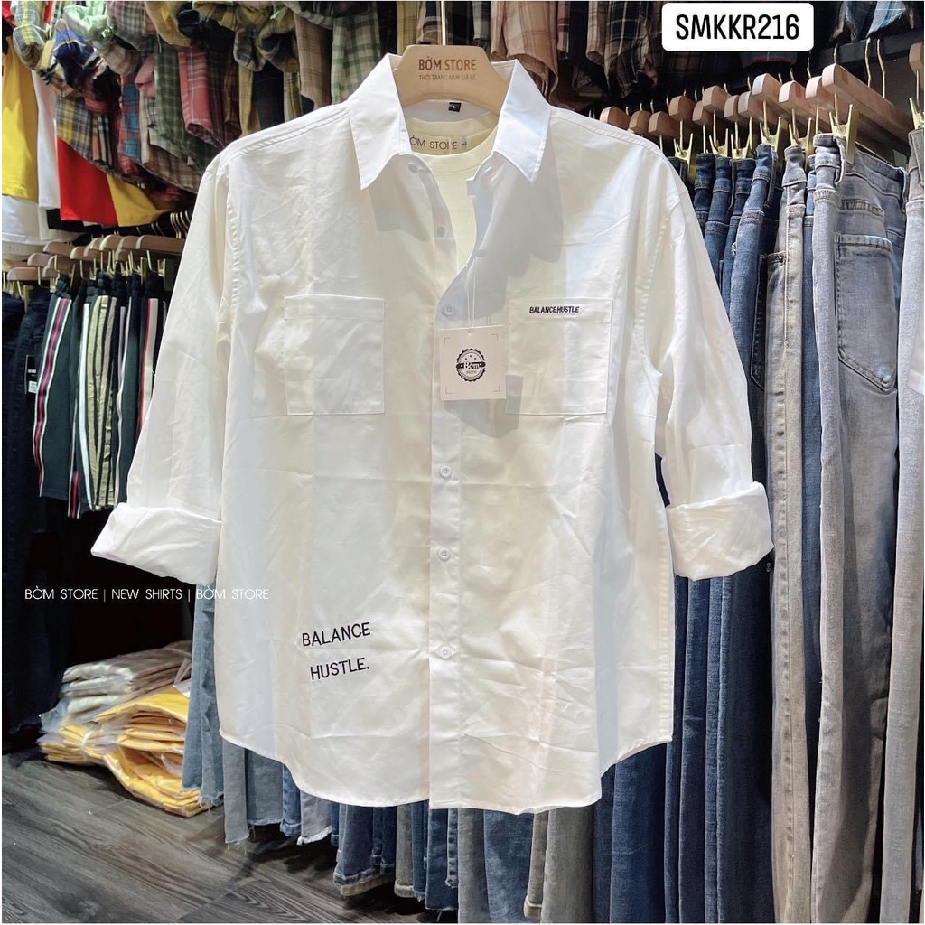 Bờm Store - Áo Sơ Mi Kaki Nam Thêu Balance SMKKR | BigBuy360 - bigbuy360.vn