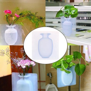 Miếng dán tường hình bình hoa, lọ hoa bằng silicon