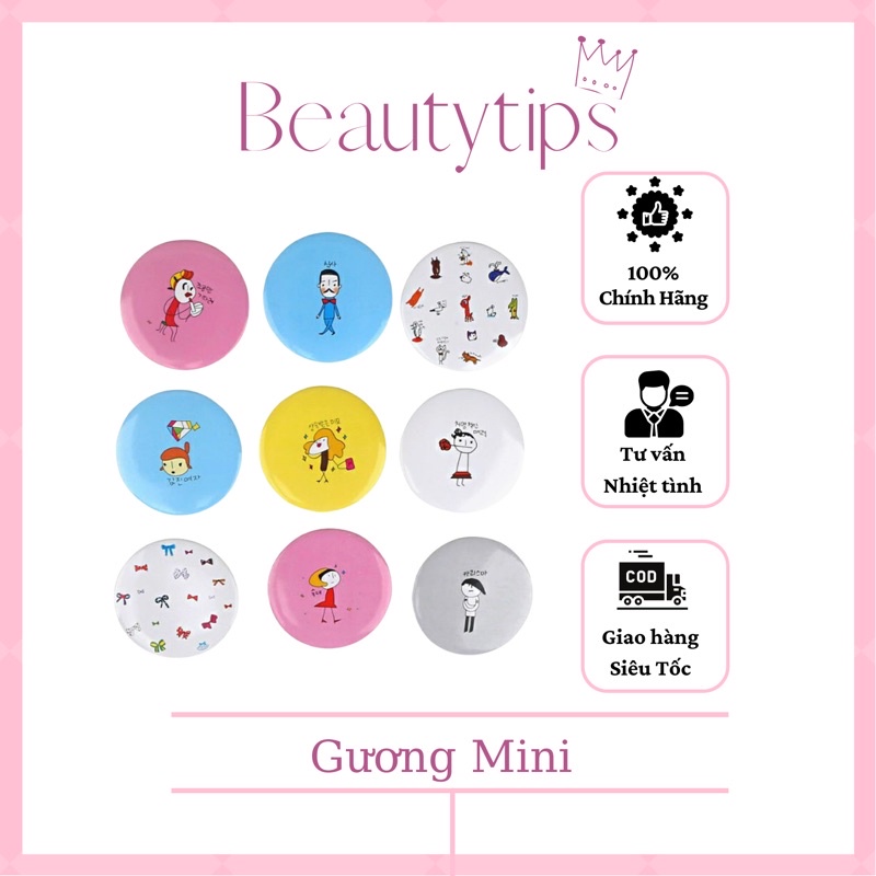 [ QUÀ TẶNG KHÔNG BÁN ]Gương Mini Cầm Tay Đáng Yêu - Gương tròn bỏ túi tiện dụng