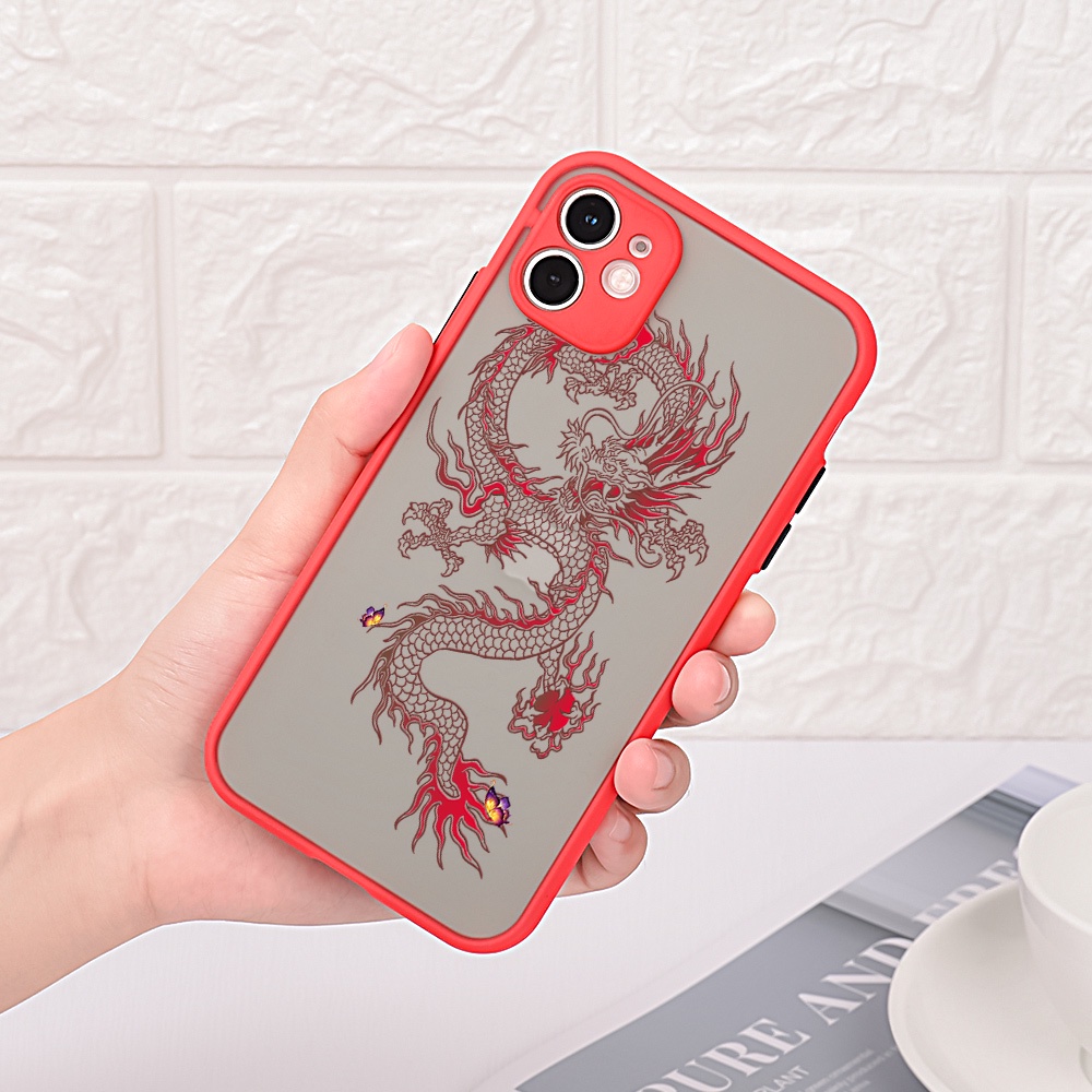 Ốp Điện Thoại Hình Rồng Chống Sốc Cho iPhone 11 12 Pro Max 8 7 Plus 6S Plus X XS Max XR 12 Mini SE 2020