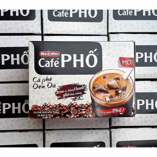 Cafe Phố Đen Đá MacCoffee (10 Gói x 16g)