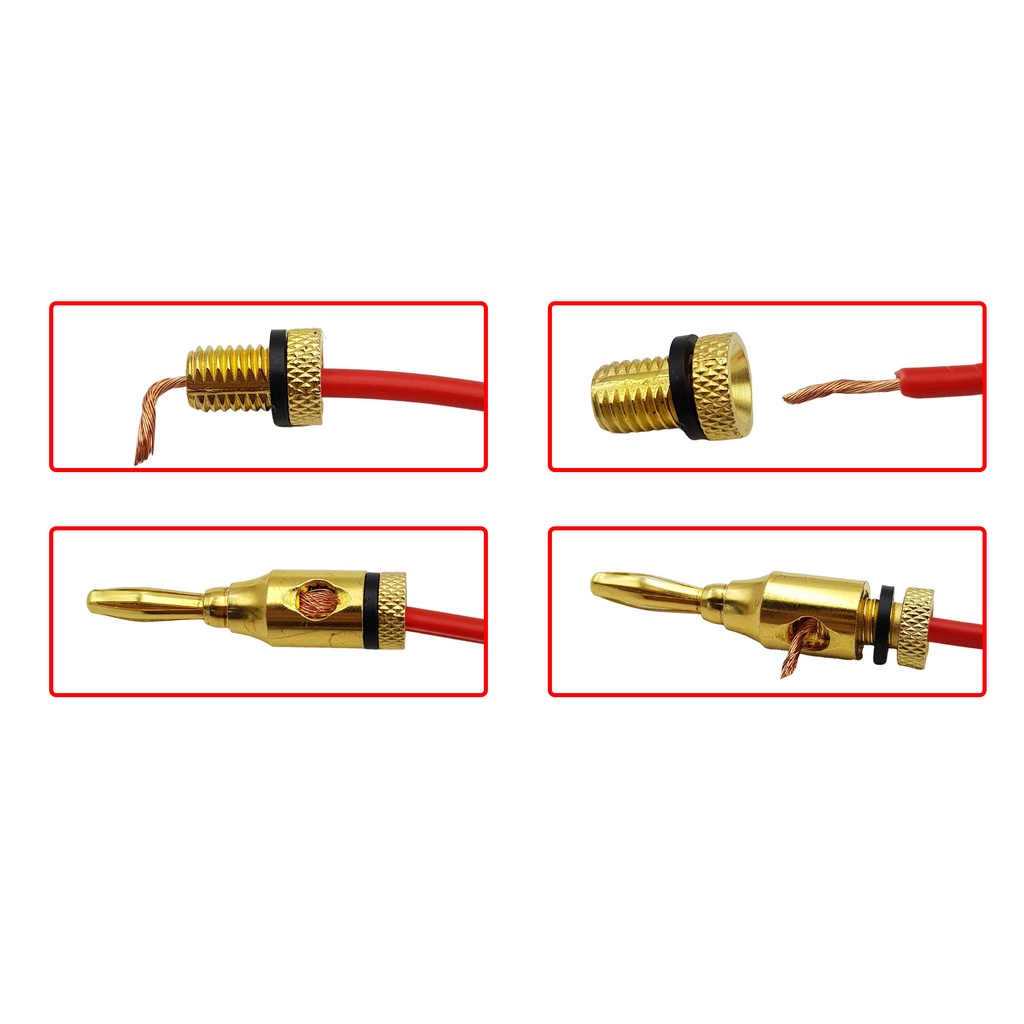 Jack bắp chuối 4mm mạ vàng