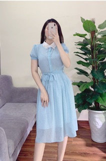 Váy xoè cổ đá sang chảnh