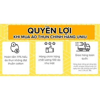Áo thun trẻ em UNIU màu vàng