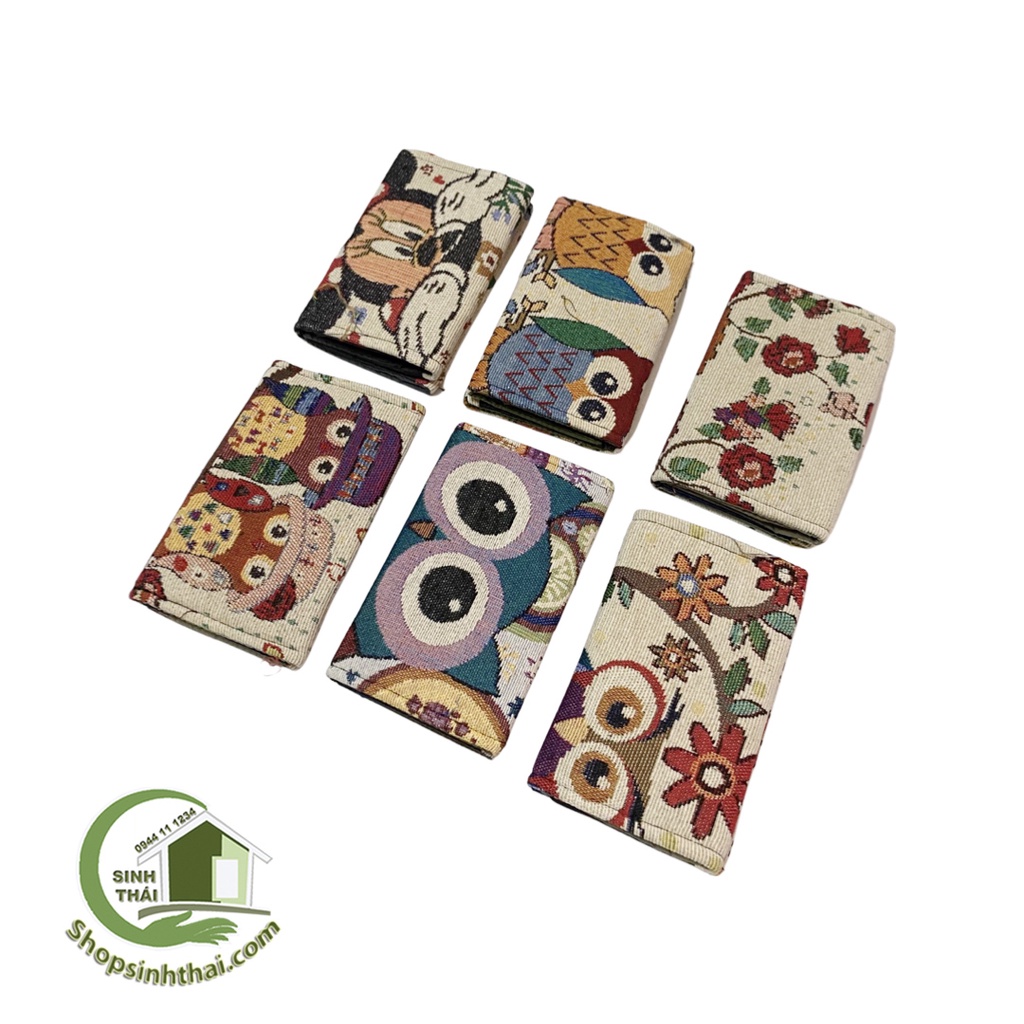 Bóp ví thổ cẩm đựng tiền - Bóp dài 20cm x 11cm - giao màu ngẫu nhiên