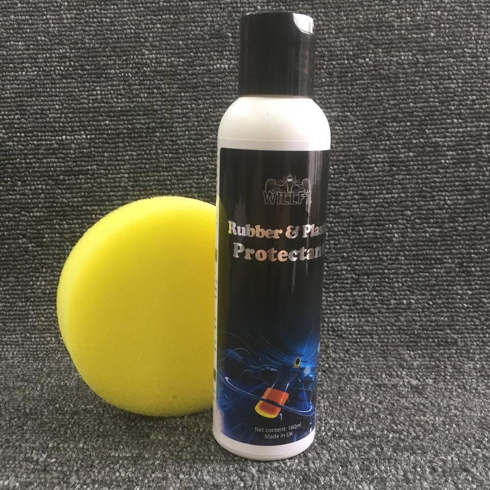 Bảo dưỡng nhựa và lốp xe máy, oto luôn đen bóng WillF1 Rubber &amp; Plastic Protectant 160 ml
