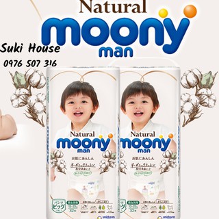 Tã quần cao cấp moony natural xl32 size xl cho bé 12-22kg