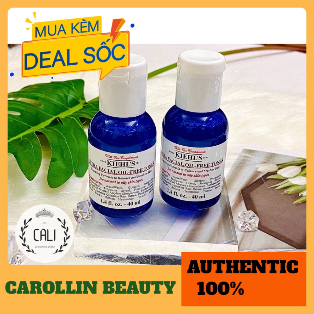 Nước hoa hồng 💖 FREESHIP 💋 Toner Ultra-Facial Oil-free Kiehl's Toner cho da dầu 40ml chính hãng [ Minisize ] CAROL