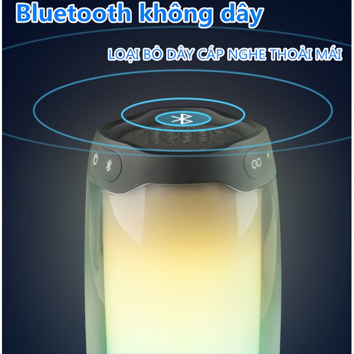 Loa Bluetooth Pulse 4 Loa Siêu Trầm 4 Đèn Led FREESHIP Led Theo Điệu Nhạc, Chất Âm Tuyệt Hảo, Thiết Kế Đẹp Mắt