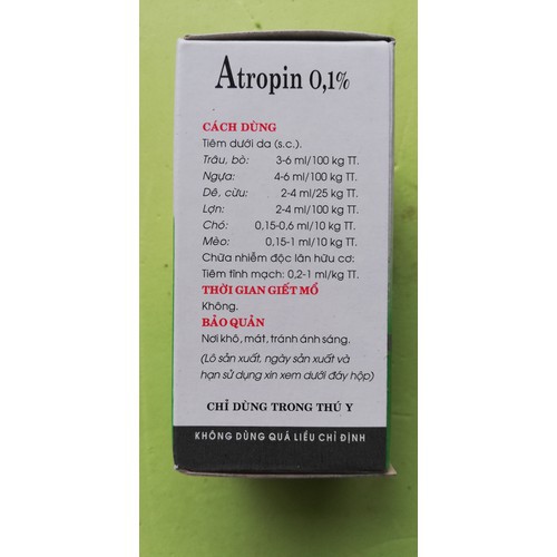 1 lọ Atropin 0,1% chống nôn cho chó mèo