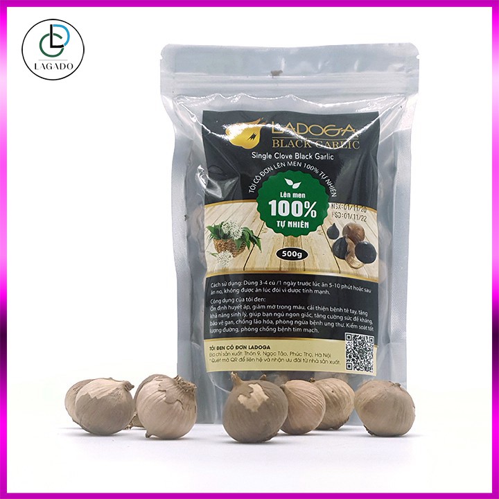 [500g] Tỏi đen lên men tự nhiên LADOGA - Tỏi đen cô đơn lên men theo công nghệ nhật bản | BigBuy360 - bigbuy360.vn