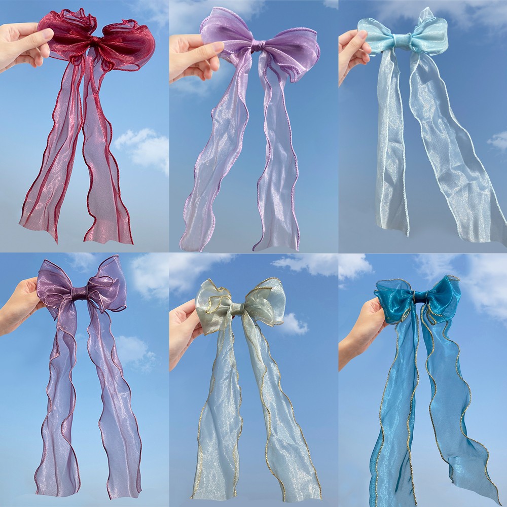 Kẹp tóc DODDER hình nơ phối ren xinh xắn cho nữ