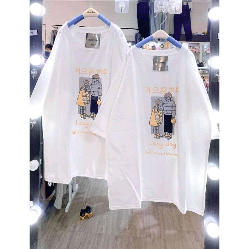 [Mã WASKT410K giảm 10K đơn 50K] [Rẻ Vô Địch Áo cotton tay lỡ Unisex -- Áo đôi bạn tình nhân | BigBuy360 - bigbuy360.vn