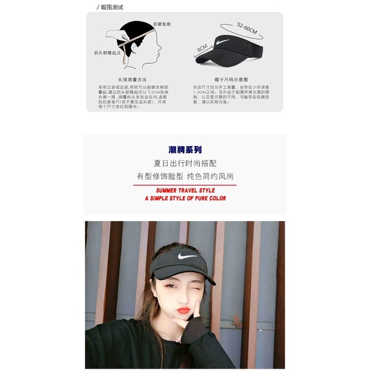 Mũ lưỡi trai không chóp che nắng phong cách hàn quốc thời trang mùa hè cho nam và nữ