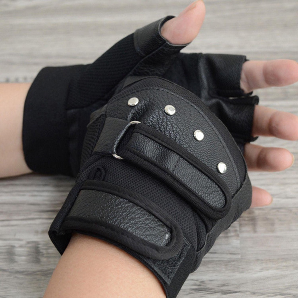 Găng Tay Lái Xe Máy Bằng Da Đính Đinh Tán Hiệu Ket1