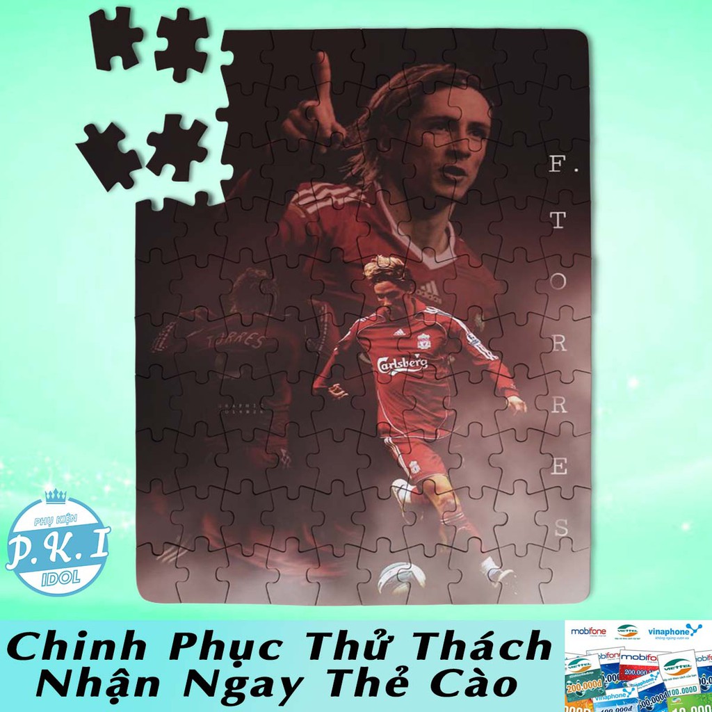 HÀNG XUẤT KHẨU - Tranh Ghép Hình Fernando Torres - Sát Thủ El Niño 1 Thời / Tặng Thẻ Cào Cho Khách Ghép Thành Công