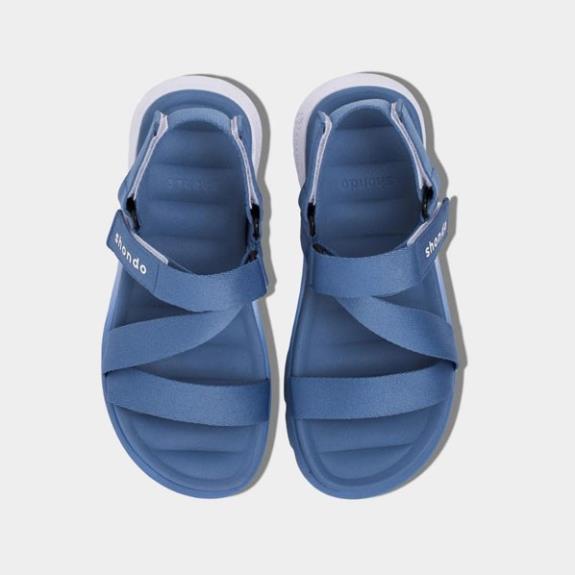 SHONDO | Sandals Shondo F6 sport ombre đế 2 màu xanh pasirian trắng F6S0339 .